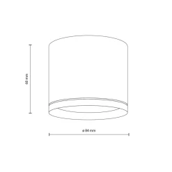 TK Lighting Aufbauspot Schwarz Aluminium GX53 IP44 Ø8,4 cm Aufputz* Metall Lampen|Feuchtraumleuchten