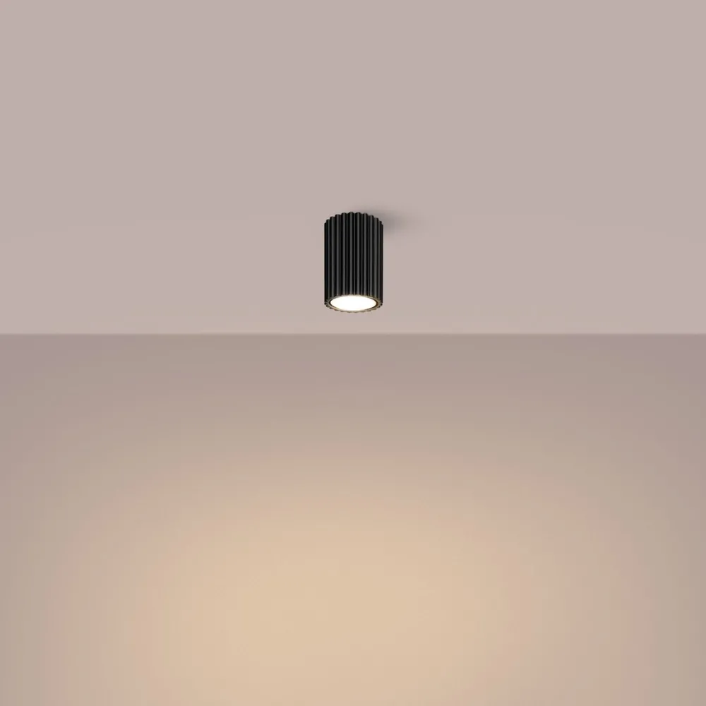 Sale Sollux Aufbauspot Schwarz klein GU10 Ø 6,5 cm H: 10 cm Aluminium