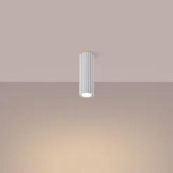 Hot Sollux Aufbauspot Weiß Ø 6,5 cm H: 20 cm klein GU10 Aluminium Modern