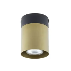 TK Lighting Aufbaustrahler Metall Schwarz Gold Ø8 cm elegant* Spots|Flurlampen
