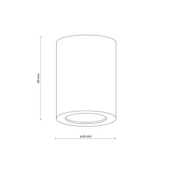 TK Lighting Aufbaustrahler Schwarz Metall IP44 Ø6,5 cm GU10 Aufputz* Metall Lampen|Feuchtraumleuchten