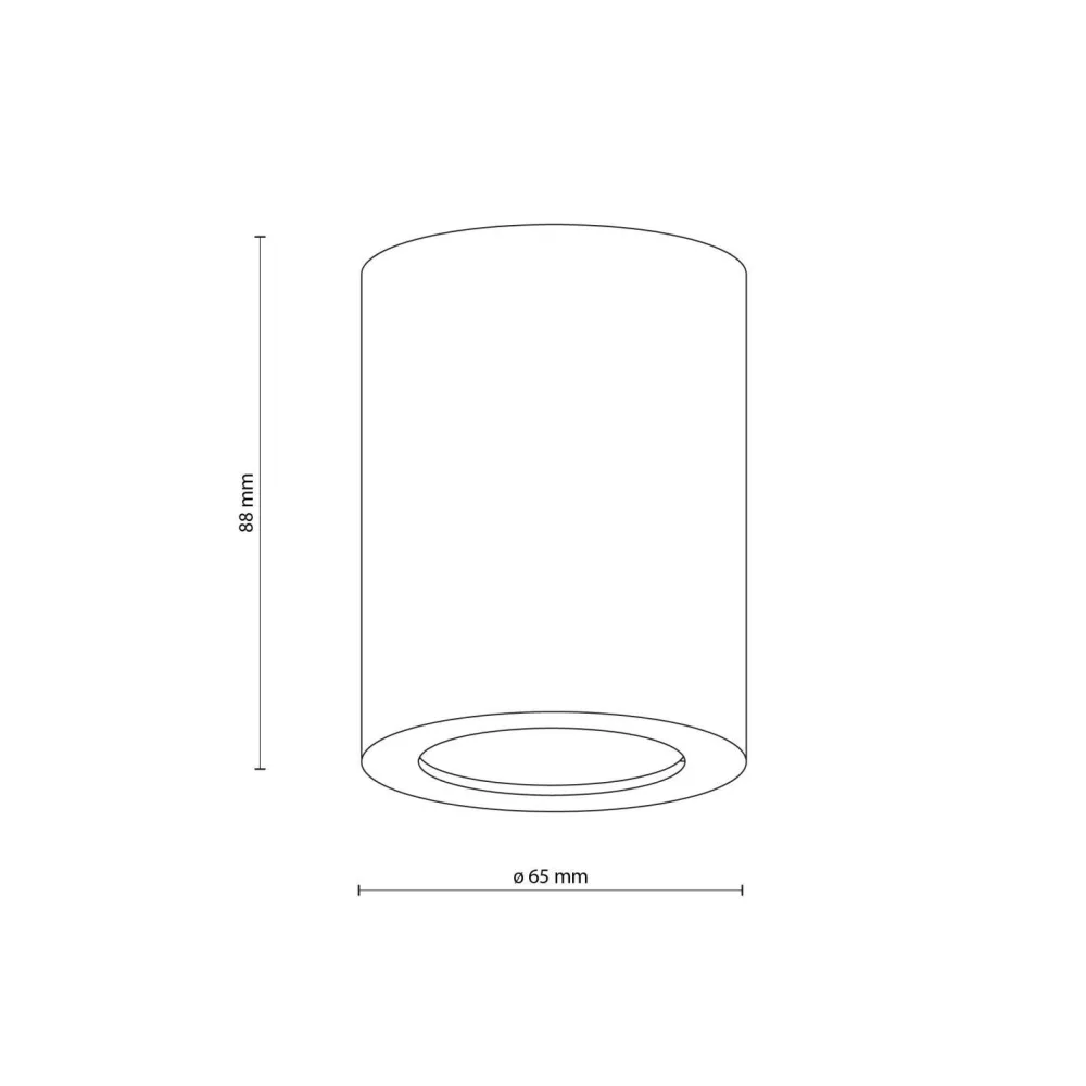 TK Lighting Aufbaustrahler Schwarz Metall IP44 Ø6,5 cm GU10 Aufputz* Metall Lampen|Feuchtraumleuchten