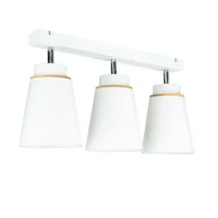 Lamkur Aufbaustrahler Schwenkbar Weiß Holz Deckenstrahler