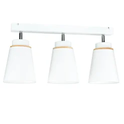 Lamkur Aufbaustrahler Schwenkbar Weiß Holz Deckenstrahler