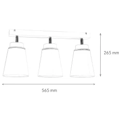 Lamkur Aufbaustrahler Schwenkbar Weiß Holz Deckenstrahler