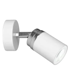 Luminex Aufbaustrahler Schwenkbar Modern Weiß Chrom Wand* Wandleuchten|Flurlampen