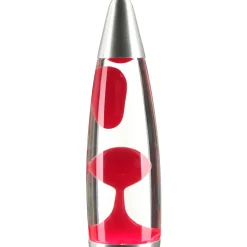 Easylight Auffallende Lavalampe Rot Transparent H:36cm TIMMY* Retro Lampen|Lavalampen