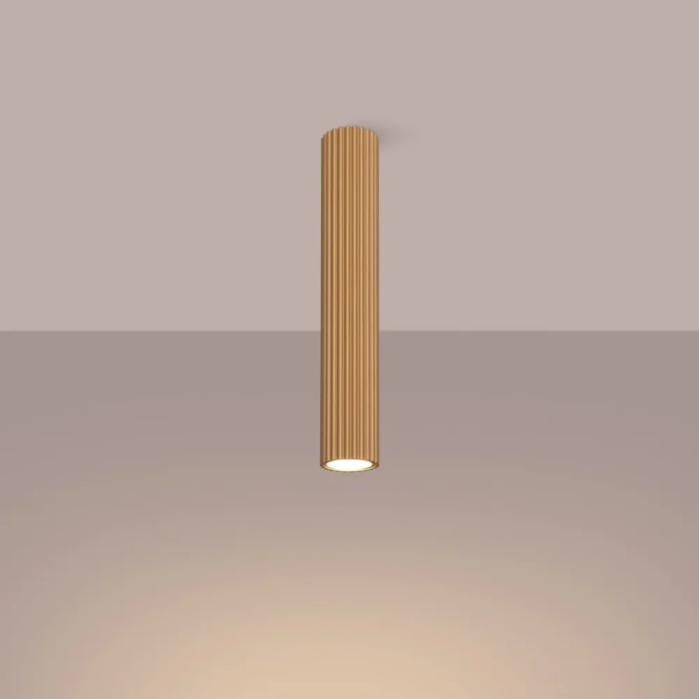 Sale Sollux Aufputz Deckenspot GU10 H: 40 cm Ø 6,5 cm in Gold Modern