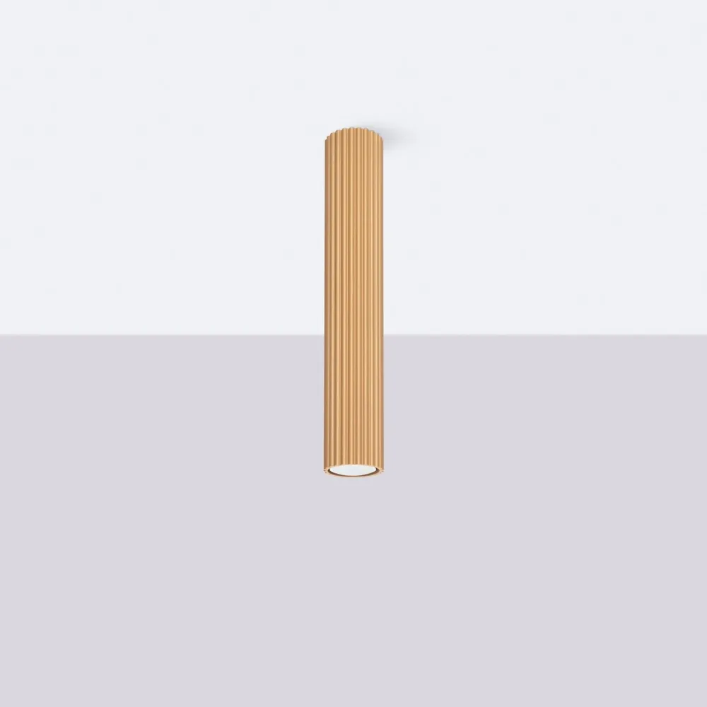 Sale Sollux Aufputz Deckenspot GU10 H: 40 cm Ø 6,5 cm in Gold Modern