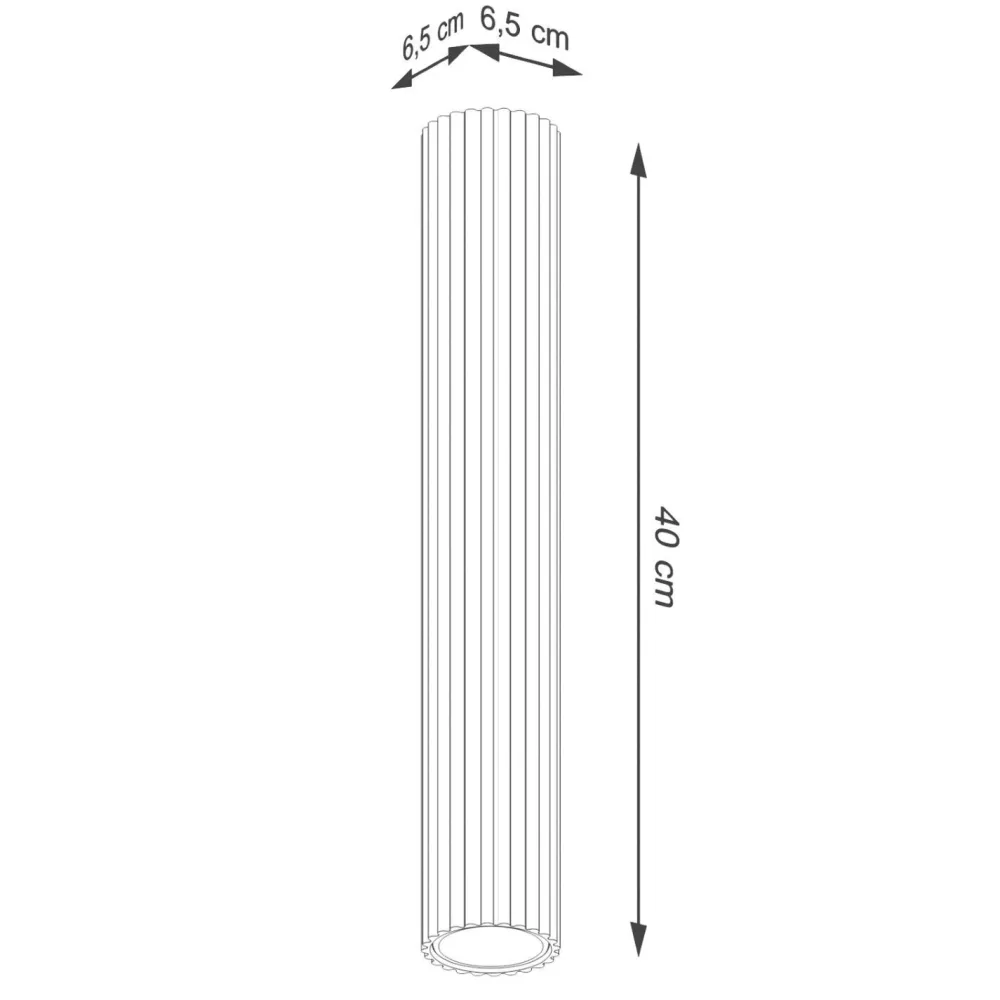 Sale Sollux Aufputz Deckenspot GU10 H: 40 cm Ø 6,5 cm in Gold Modern