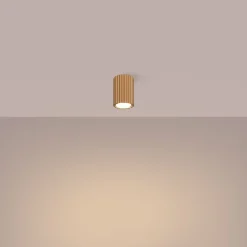 Clearance Sollux Aufputz Spot GU10 H: 10 cm Ø 6,5 cm klein in Gold Modern