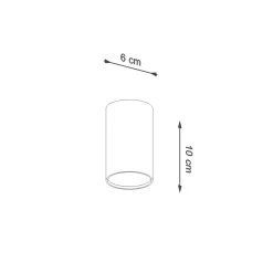 Sollux Aufputz Spot Weiß Metall rund Ø 6 cm H: 10 cm klein GU10