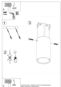 Sollux Aufputz Spot Weiß Metall rund Ø 6 cm H: 10 cm klein GU10