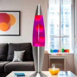 Easylight Aufregende Retro Lavalampe Lila Rot 42cm JENNY* Retro Lampen|Lavalampen