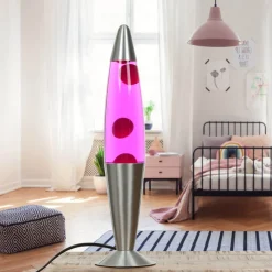 Best Easylight Ausgefallene Lavalampe Pink 42cm hoch Retro JENNY