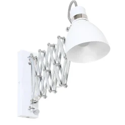 Steinhauer Ausziehbarer Wandstrahler dimmbar Weiß T:90 cm Stecker