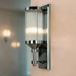 Elstead Bad Wandlampe in Chrom IP44 Design Leuchte ERVA* Glaslampen|Designerlampen