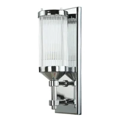 Elstead Bad Wandlampe in Chrom IP44 Design Leuchte ERVA* Glaslampen|Designerlampen