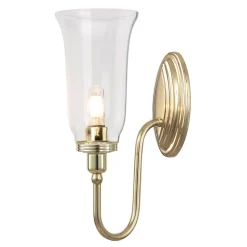 Sale Elstead Badezimmer Wandleuchte IP44 aus Messing Glas mit LED