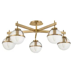 Best Elstead Badezimmerlampe Decke Glas Metall E14 IP44 81,3 cm breit