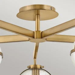 Best Elstead Badezimmerlampe Decke Glas Metall E14 IP44 81,3 cm breit