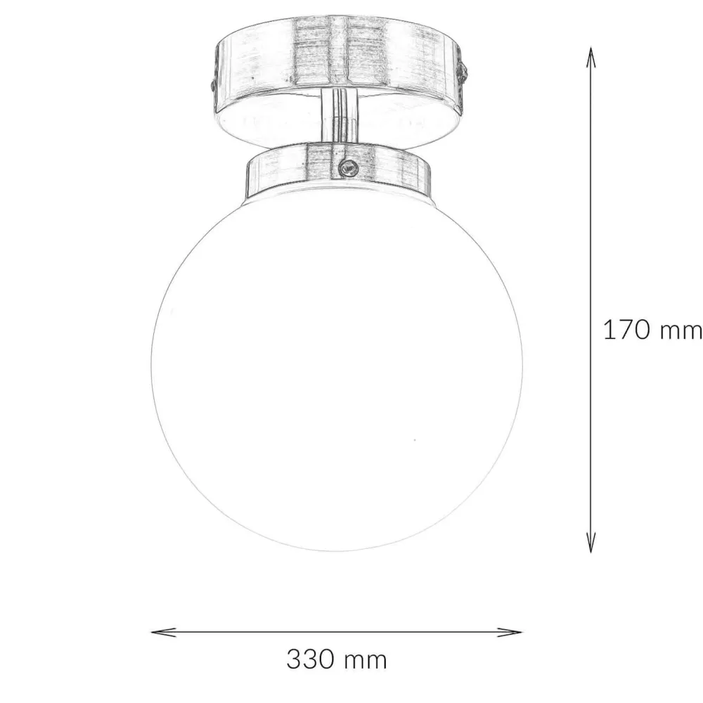 Easylight Badezimmerlampe Decke in Messing Weiß Glas Kugel* Wohnzimmerlampen|Glaslampen