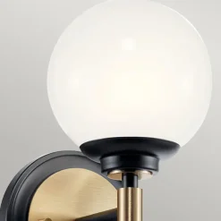 Outlet Elstead Badezimmerlampe IP44 LED G9 34,8 cm hoch Metall Glas