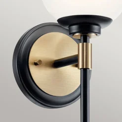 Outlet Elstead Badezimmerlampe IP44 LED G9 34,8 cm hoch Metall Glas