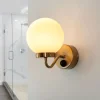 Easylight Badezimmerlampe IP44 mit Schalter in Messing Weiß* Kugellampen|Jugendstil Lampen