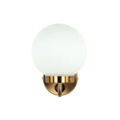 Easylight Badezimmerlampe IP44 mit Schalter in Messing Weiß* Kugellampen|Jugendstil Lampen