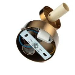 Easylight Badezimmerlampe IP44 mit Schalter in Messing Weiß* Kugellampen|Jugendstil Lampen