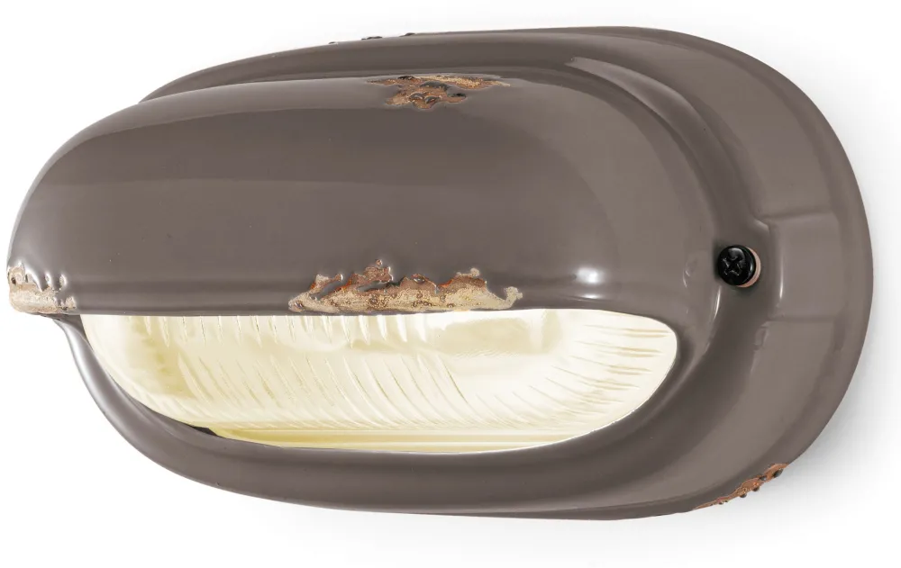 Ferroluce Badezimmerlampe Keramik Glas B: 24 cm E27 Maritim* Wohnzimmerlampen|Glaslampen