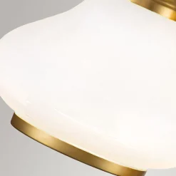 Discount Elstead Badezimmerlampe LED G9 IP44 B: 61 cm Messing Weiß