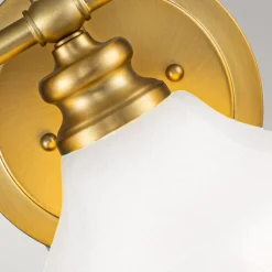 Discount Elstead Badezimmerlampe LED G9 IP44 B: 61 cm Messing Weiß