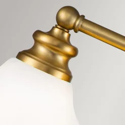 Discount Elstead Badezimmerlampe LED G9 IP44 B: 61 cm Messing Weiß