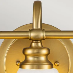 Discount Elstead Badezimmerlampe LED G9 IP44 B: 61 cm Messing Weiß