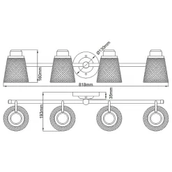 Clearance Elstead Badezimmerlampe LED G9 IP44 3000 K L: 81,8 cm Chrom VARDA