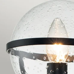 Sale Elstead Badezimmerlampe Metall Glas IP44 40,3 cm hoch Schwarz