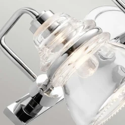 Elstead Badezimmerlampe Spiegel Metall Glas 55,9 cm breit IP44 G9 LED* Wandleuchten|Badezimmer Lampe