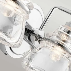 Elstead Badezimmerlampe Spiegel Metall Glas 55,9 cm breit IP44 G9 LED* Wandleuchten|Badezimmer Lampe