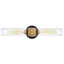Elstead Badezimmerlampe Wand 56,5 cm breit IP44 2x E27 Metall Glas* Wandleuchten|Flurlampen