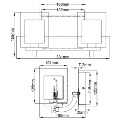 Hot Elstead Badezimmerlampe Wand 33,1 cm breit IP44 G9 LED 3000 K