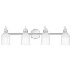 Elstead Badezimmerlampe Wand Chrom Weiß B: 81,3 cm IP44 G9 LED* Wandleuchten|Badezimmer Lampe