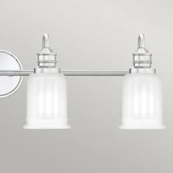 Elstead Badezimmerlampe Wand Chrom Weiß B: 81,3 cm IP44 G9 LED* Wandleuchten|Badezimmer Lampe