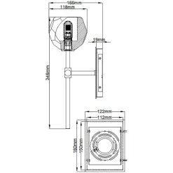 Elstead Badezimmerlampe Wand LED G9 IP44 3000 K H: 34,6 cm* Wandleuchten|Badezimmer Lampe