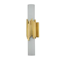 Elstead Badezimmerlampe Wand LED G9 55,9 cm hoch Metall Glas IP44* Wandleuchten|Flurlampen