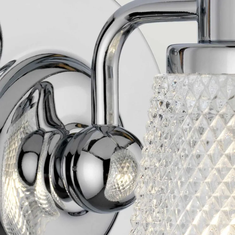 Elstead Badezimmerlampe Wand mit LED G9 IP44 16 cm hoch Metall Glas* Wandleuchten|Badezimmer Lampe