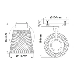 Elstead Badezimmerlampe Wand mit LED G9 IP44 16 cm hoch Metall Glas* Wandleuchten|Badezimmer Lampe
