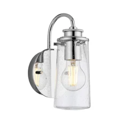 Elstead Badezimmerleuchte E27 IP44 H: 24,4 cm Metall Glas* Küchenlampen|Metall Lampen