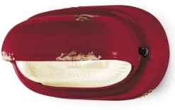 Ferroluce Badezimmerleuchte Keramik Glas E27 B: 24 cm Maritim* Wohnzimmerlampen|Glaslampen